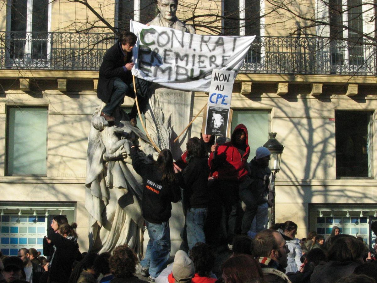 Mouvement contre le CPE. Manifestation parisienne du 14 mars.