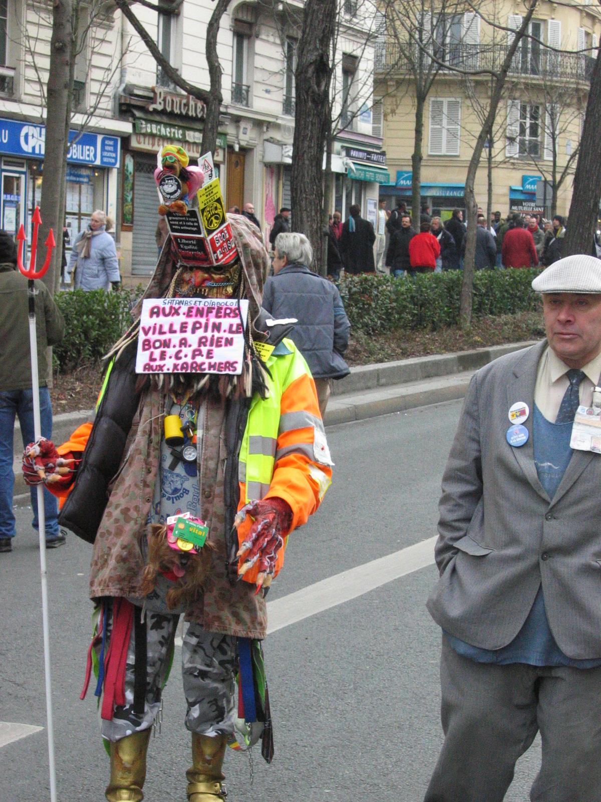 Mouvement contre le CPE. Manifestation parisienne du 16 mars.
