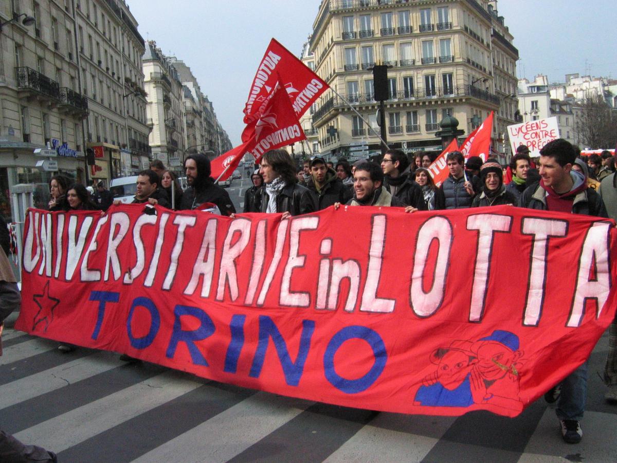Mouvement contre le CPE. Manifestation parisienne du 16 mars.