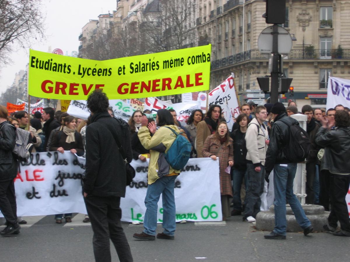 Mouvement contre le CPE. Manifestation parisienne du 23 mars.