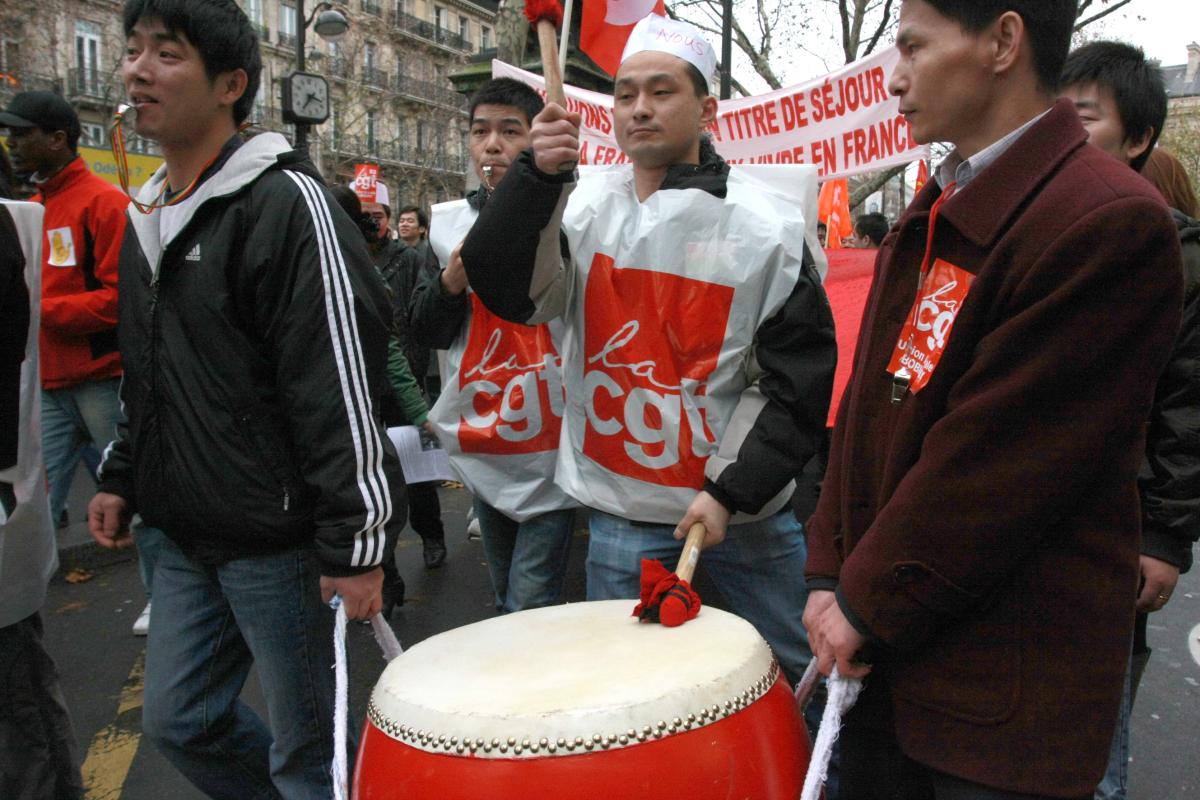 cortège des sans-papiers chinois