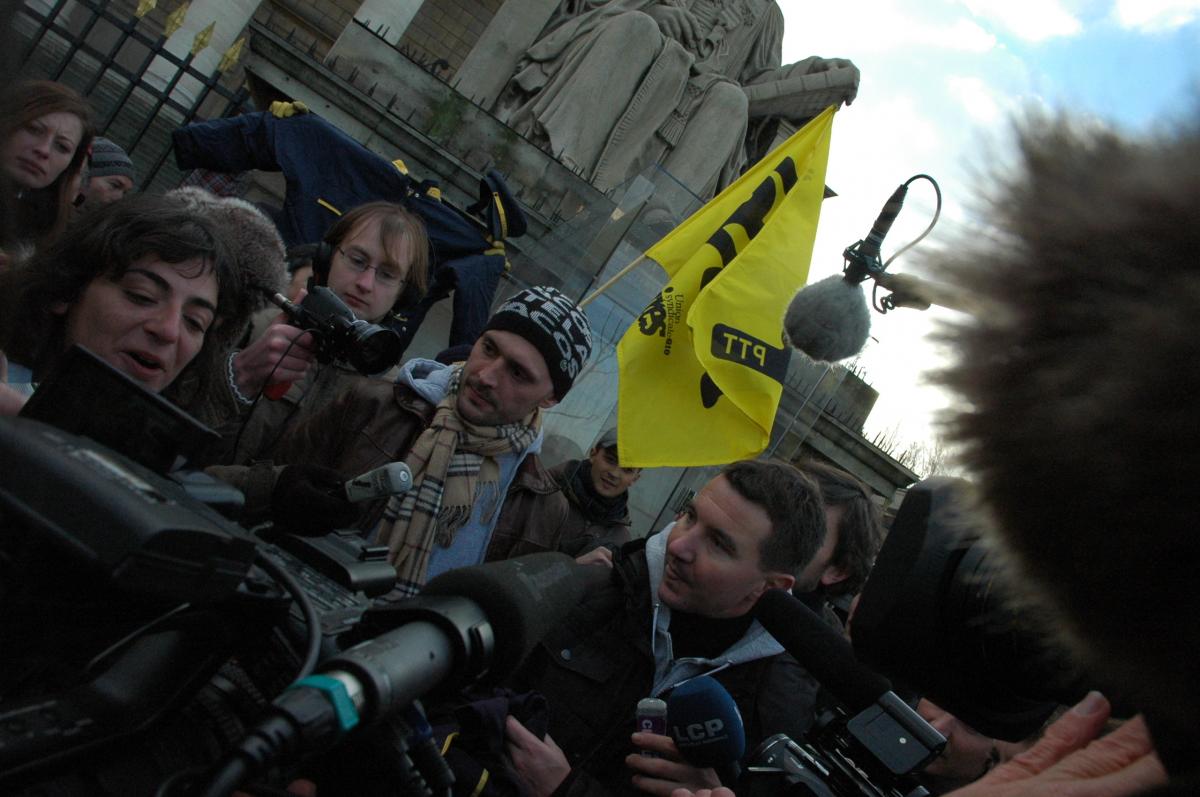 syndicalistes Sud et Olivier Besancenot