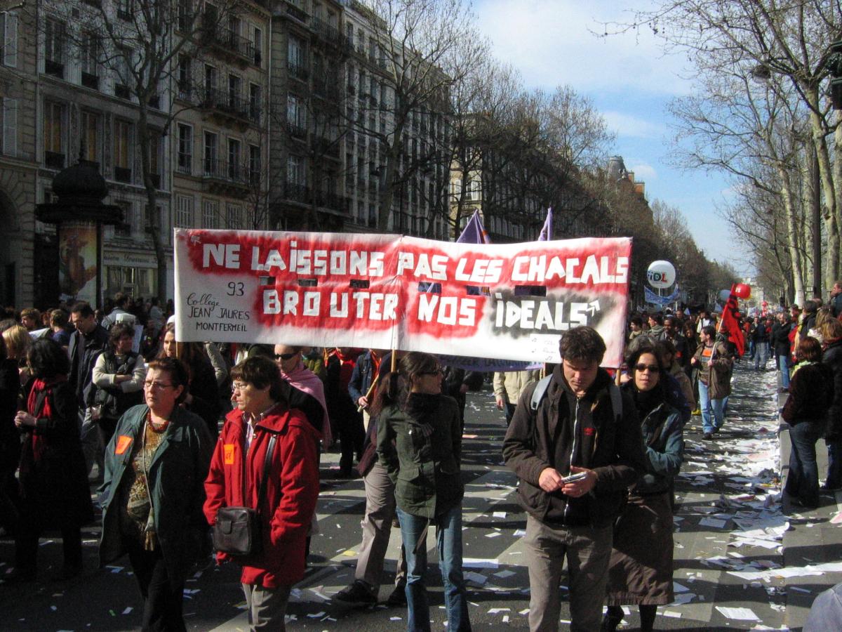 Mouvement contre le CPE. Manifestation parisienne du 4 avril.