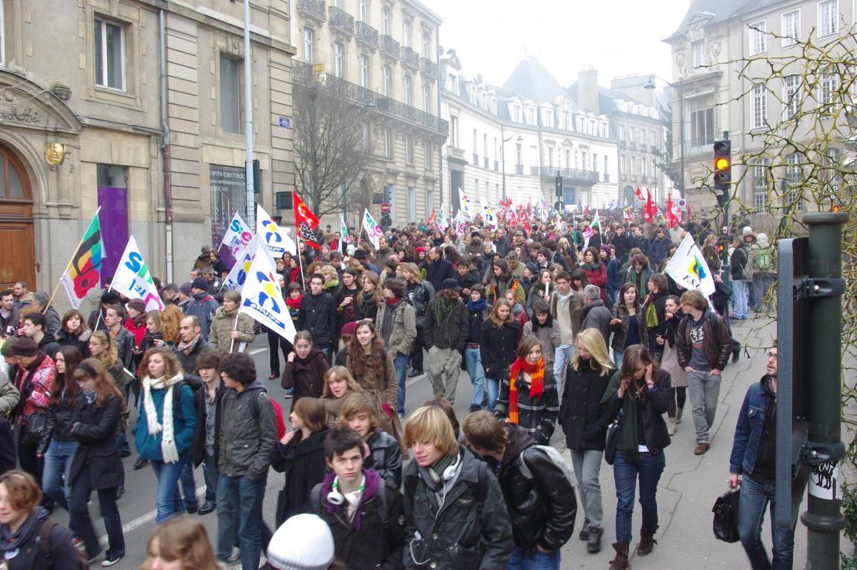 vue de la foule lors de la manifestation
