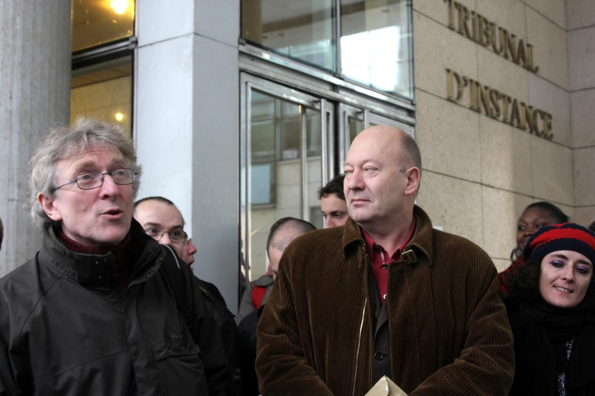 Jean-Baptiste Eyraud du DAL et Didier Paillard maire de Saint-Denis