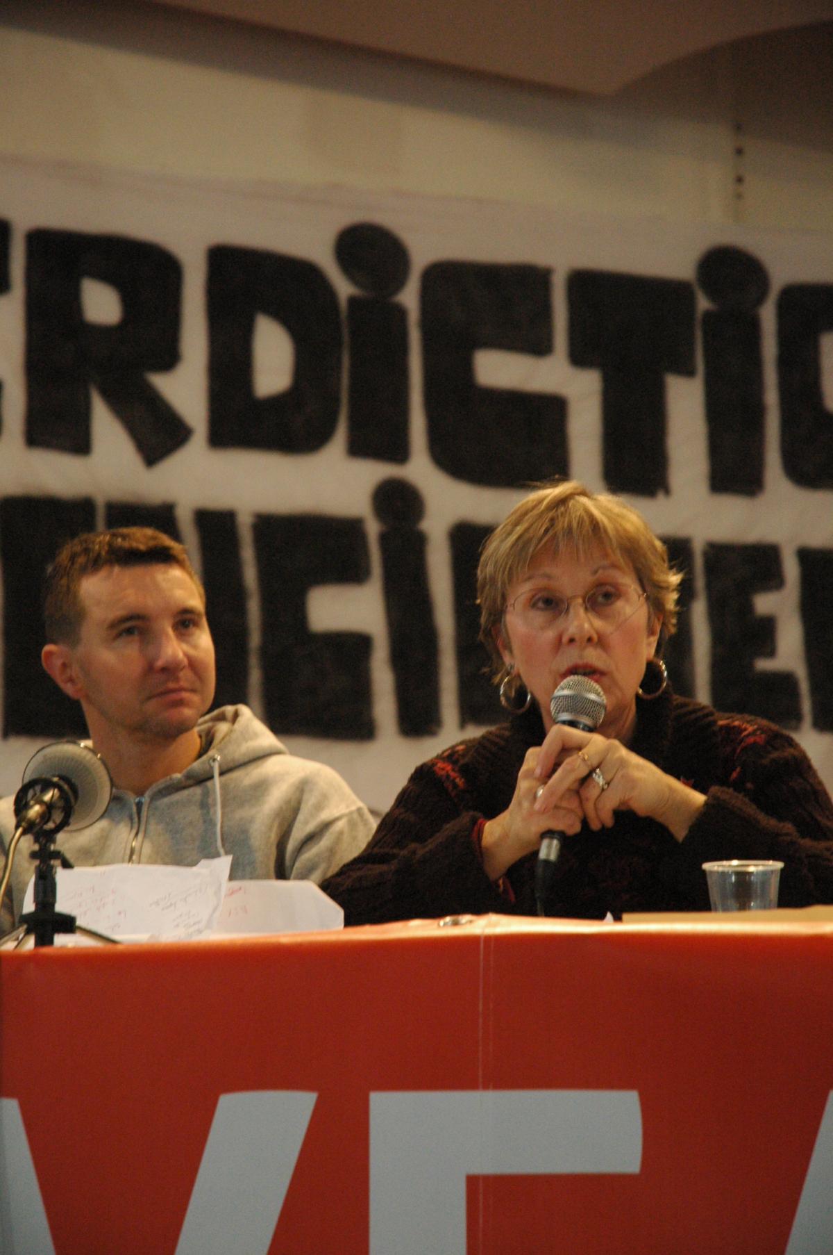 Olivier Besancenot et Fabienne Lauret (candidate des Yvelines 78 aux élections régionales)