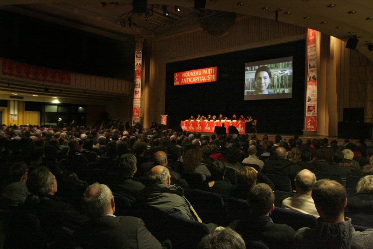 pendant la projection du film sur la grève des sans-papiers