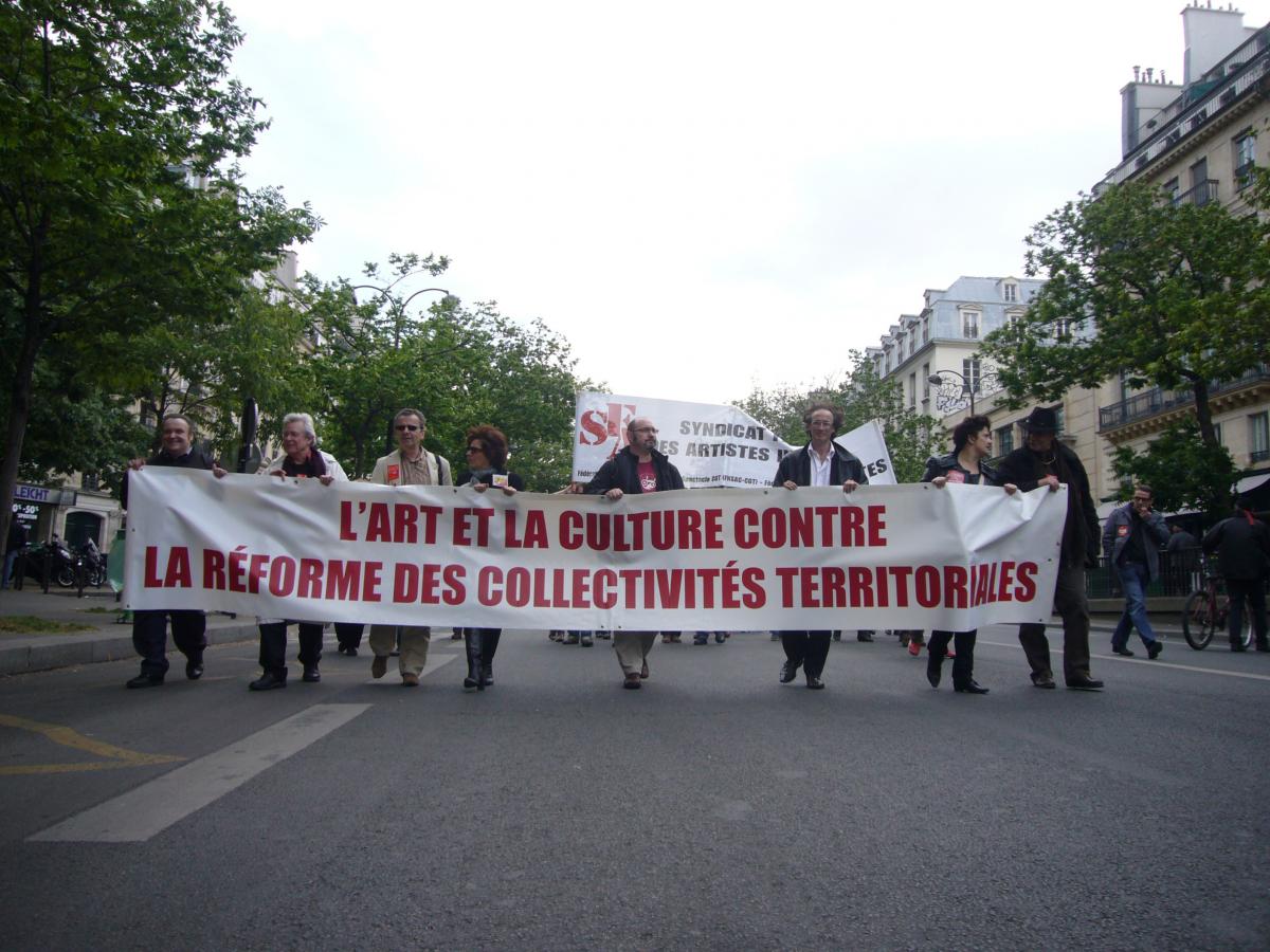 l'art et la culture contre la réforme des collectivités territoriales