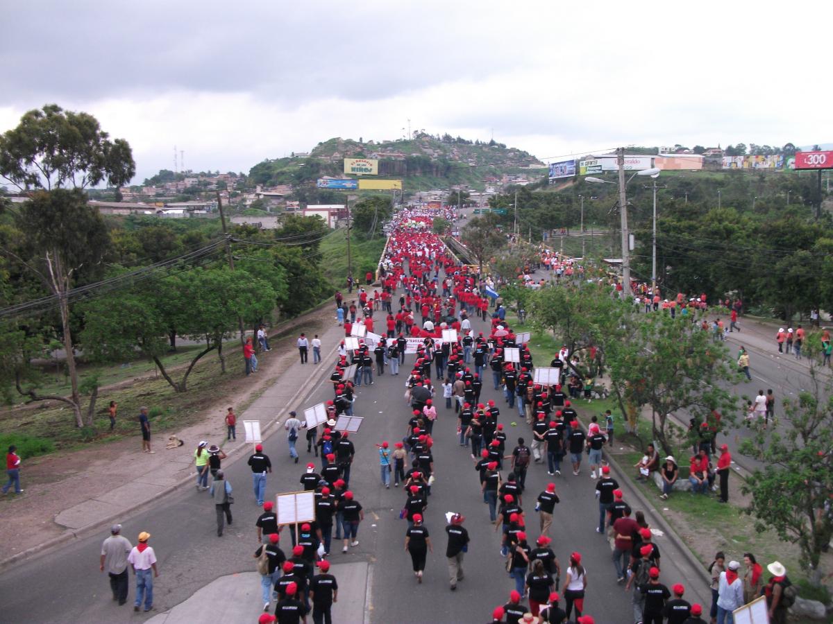 Manifestation du 1er mai 2010 à Tegucigalpa