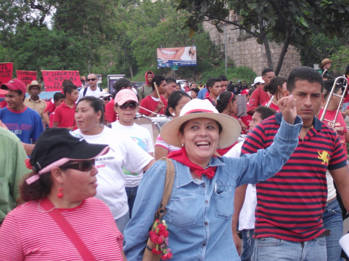 Manifestation du 1er mai à Tegucigalpa au Honduras