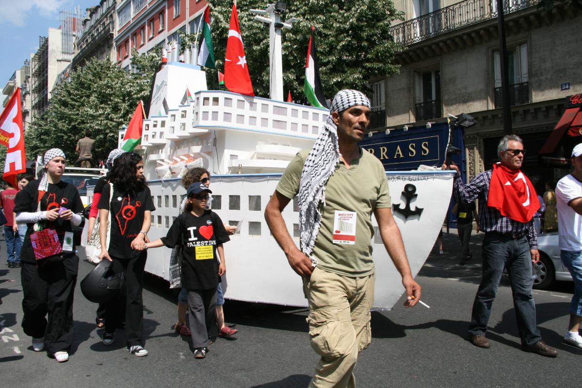 Maquette du bateau attaqué par la marine israélienne