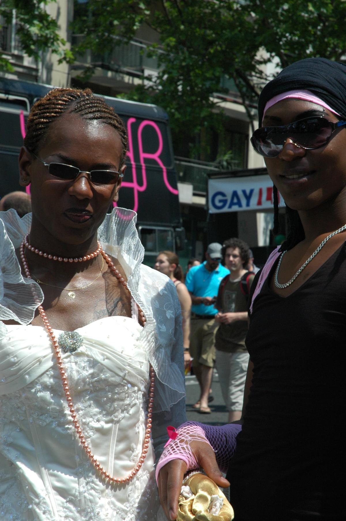 portrait d'Antillaises à la Marche des Fiertés.