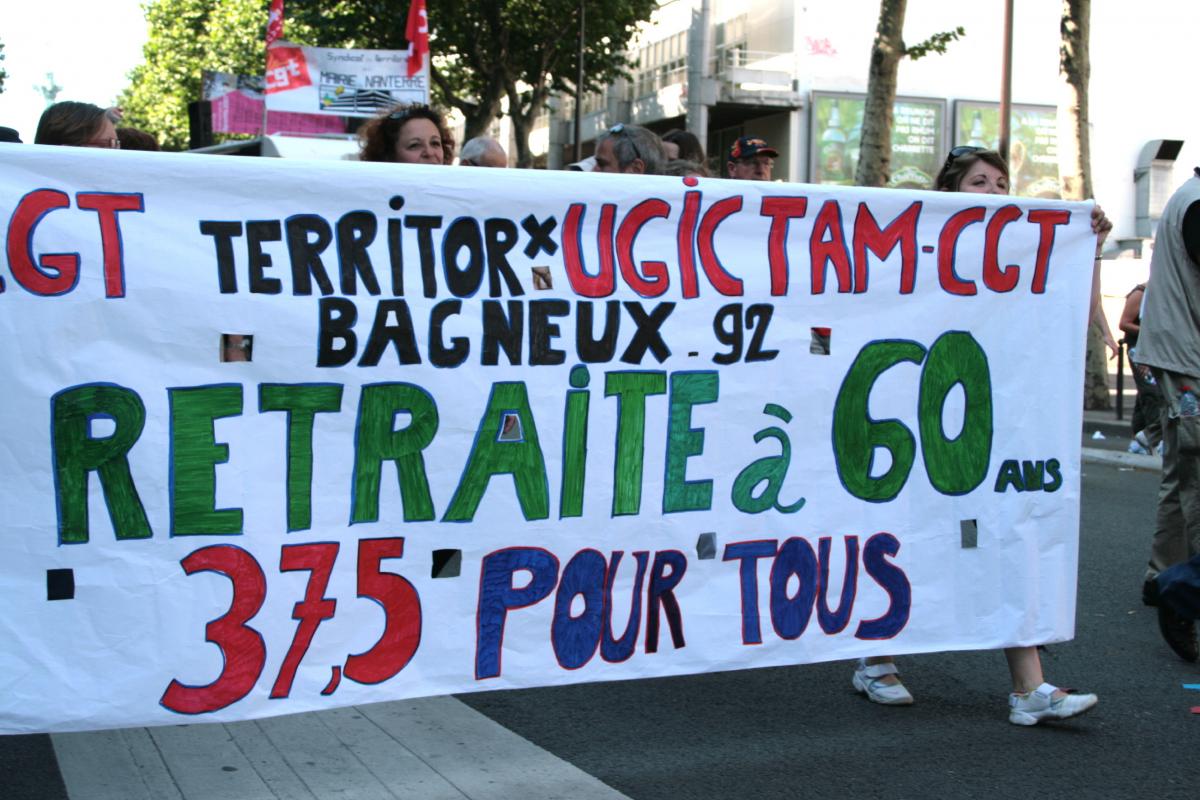 Banderole CGT Territoriaux Bagneux