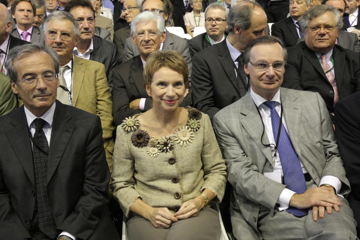 Laurence Parisot avec les patrons du MEDEF