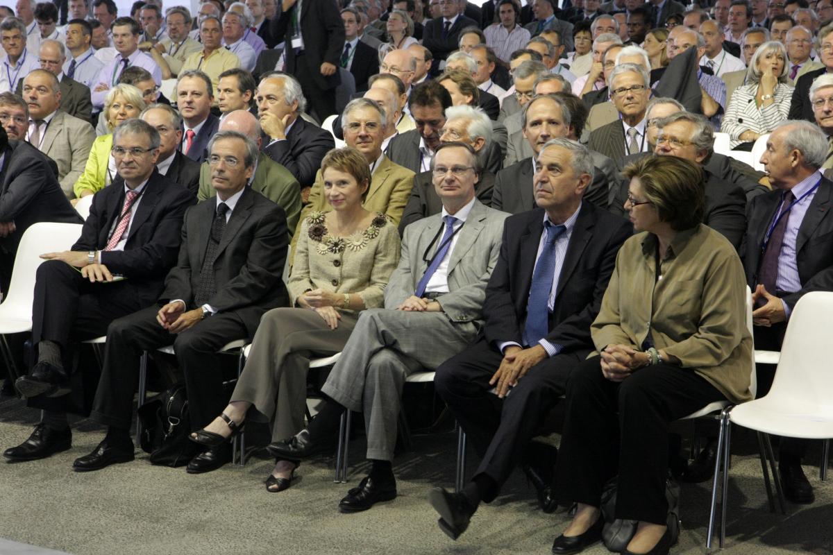Laurence Parisot avec les patrons du MEDEF