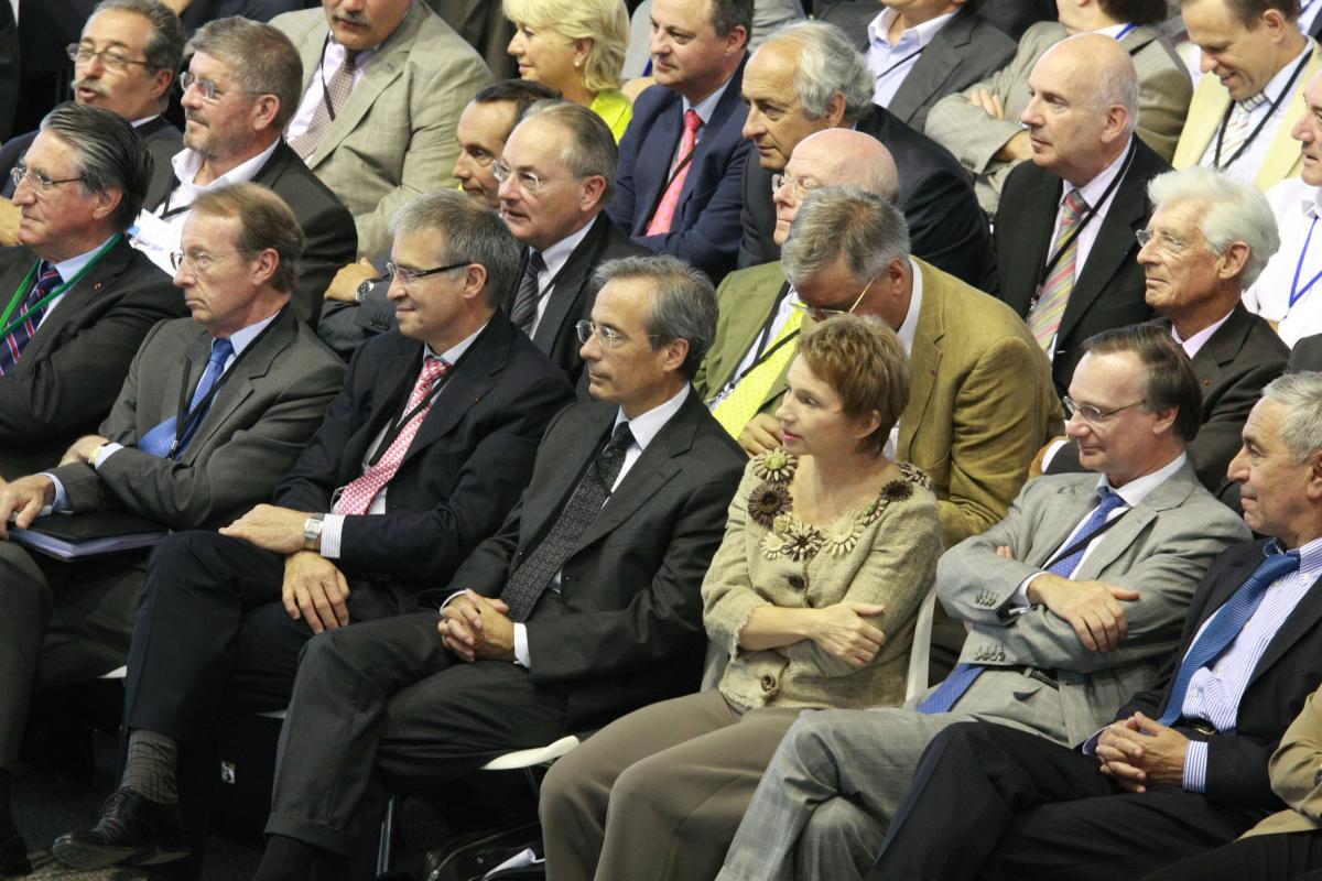 Laurence Parisot avec les patrons du MEDEF