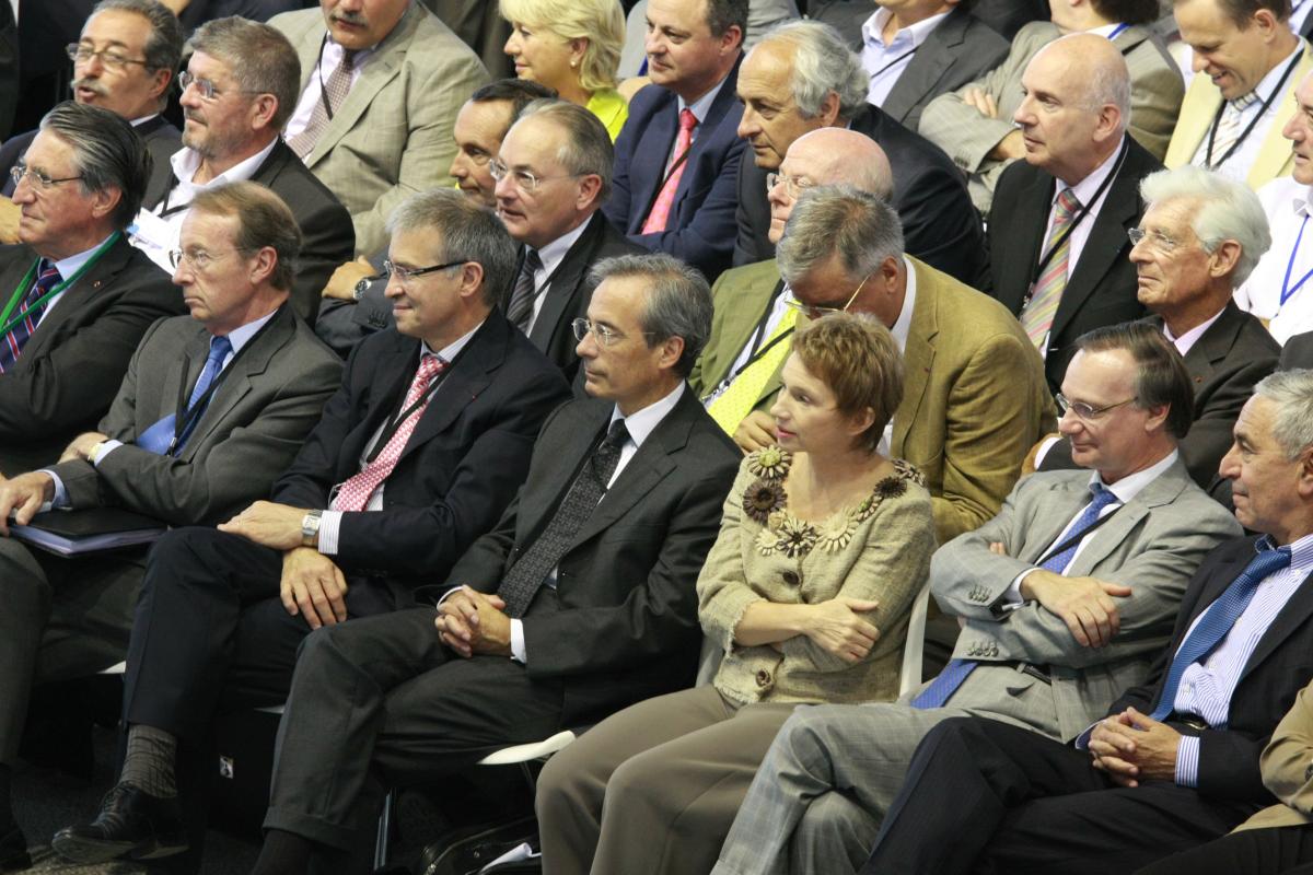 Laurence Parisot avec les patrons du MEDEF