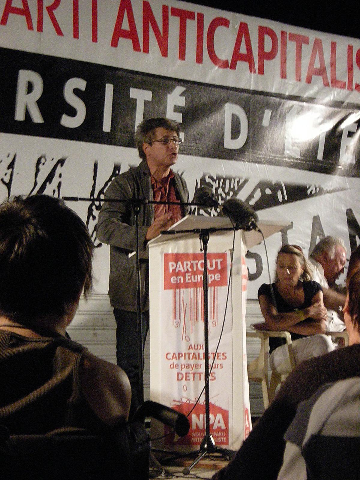 Meeting unitaire retraites le 27 août 2010. Intervention d'Eric Coquerel (PG)