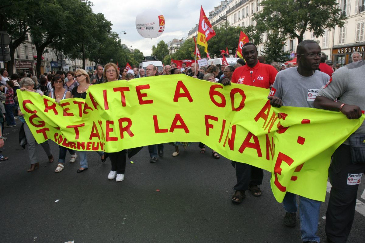 banderole retraite à 60 ans