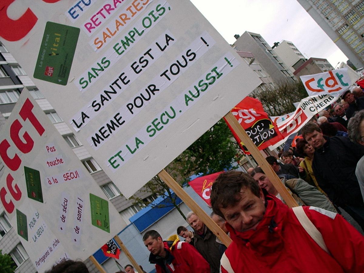 manifestation pour défendre la Sécu