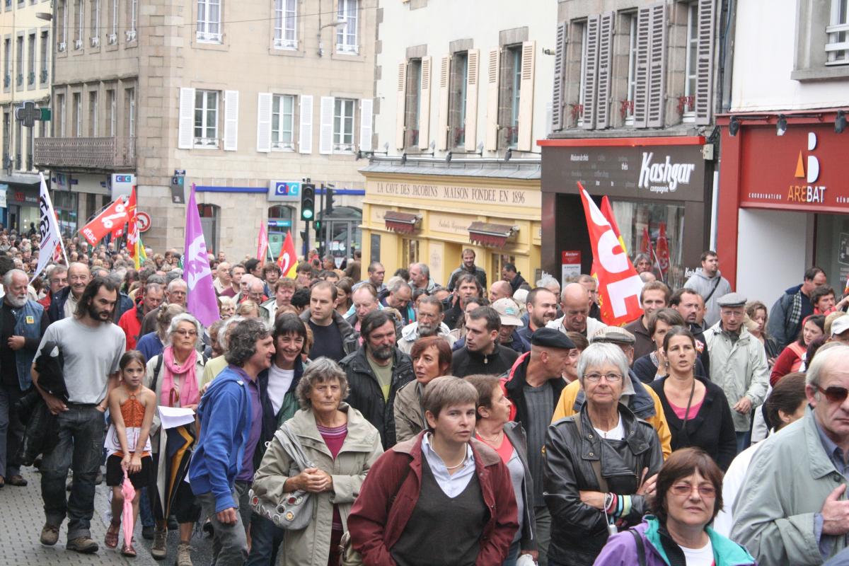 Manifestants Morlaisiens.