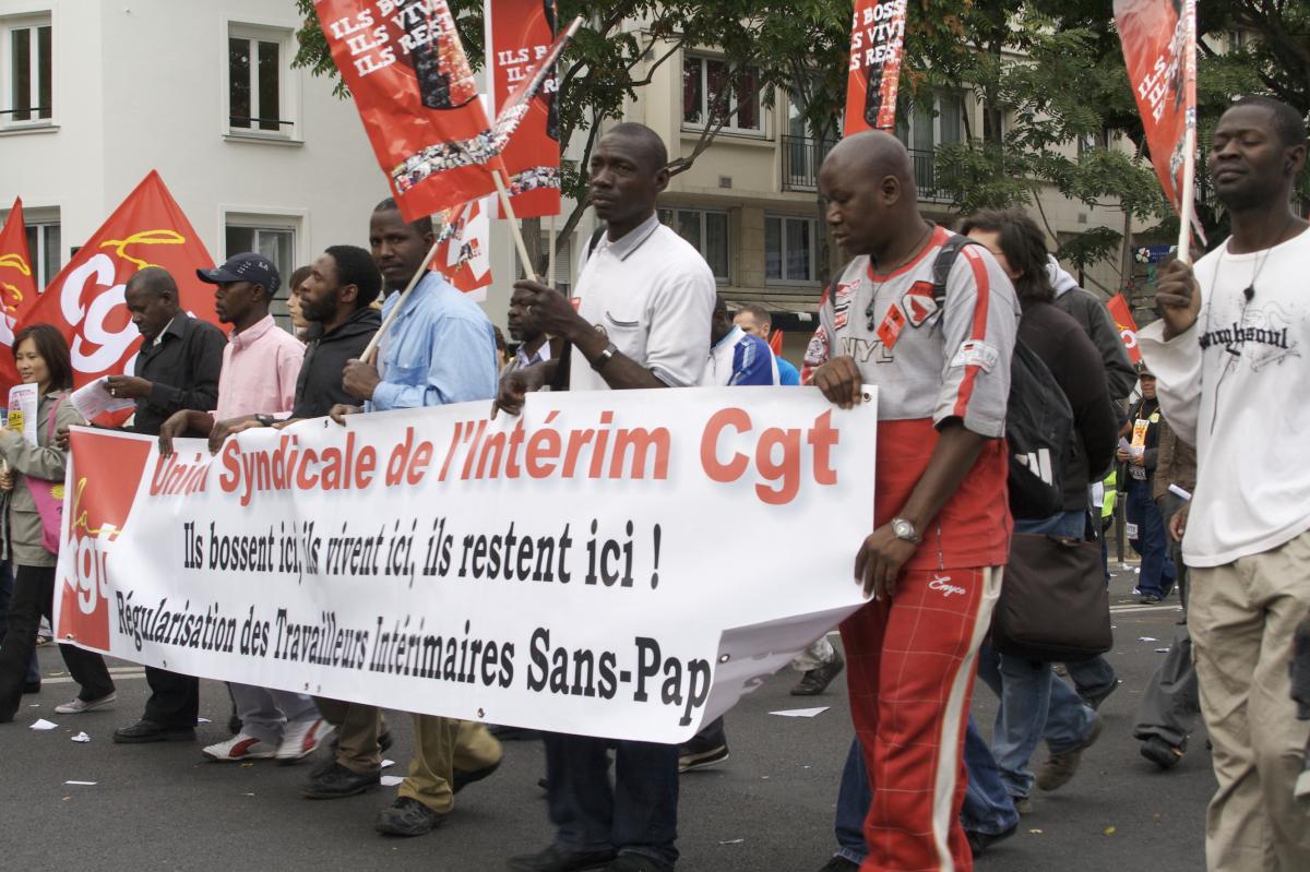 Banderole Union Syndicale de l'intérim CGT