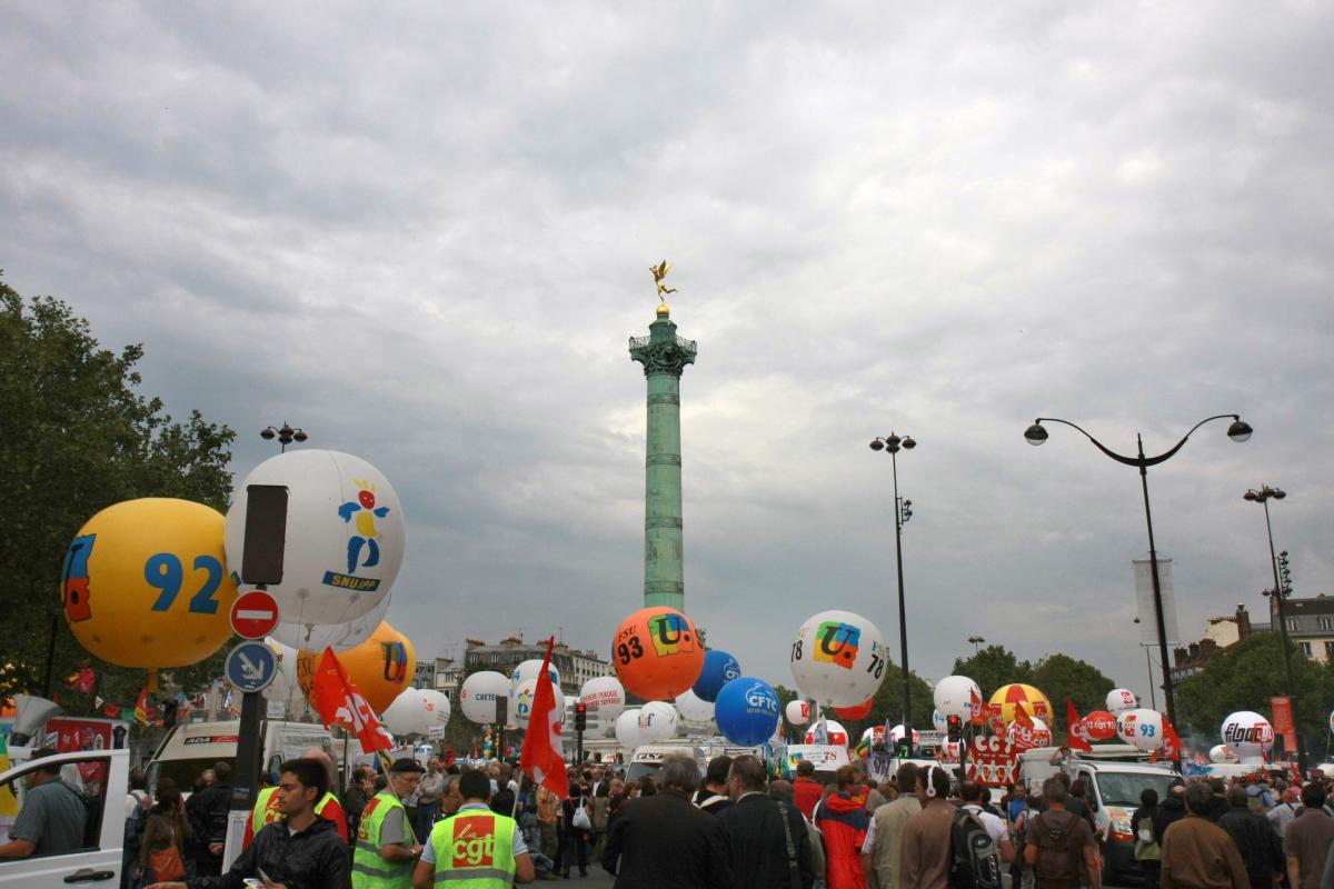 la Bastille début de manifestation
