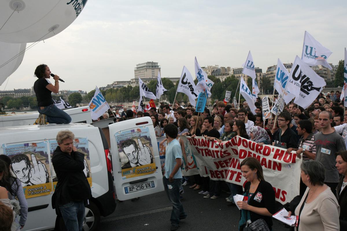 cortège UNEF, UNL, FIDL