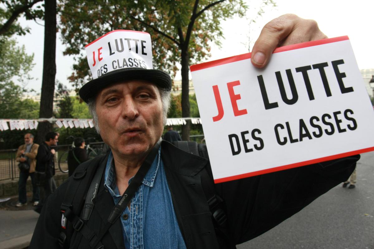 autocollant je lutte de classe