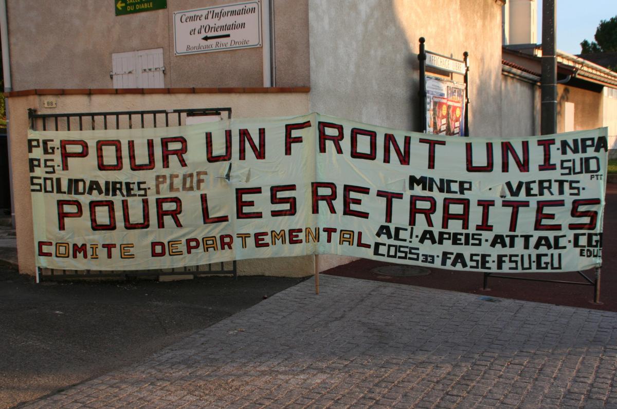 10/09/28 : Meeting unitaire retraite Bordeaux