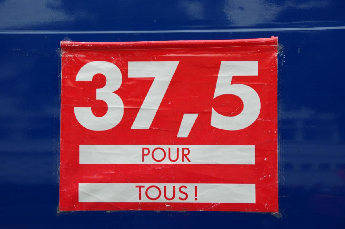 affiche de F.O , pour une retraite maintenue à 37,5 annuitées