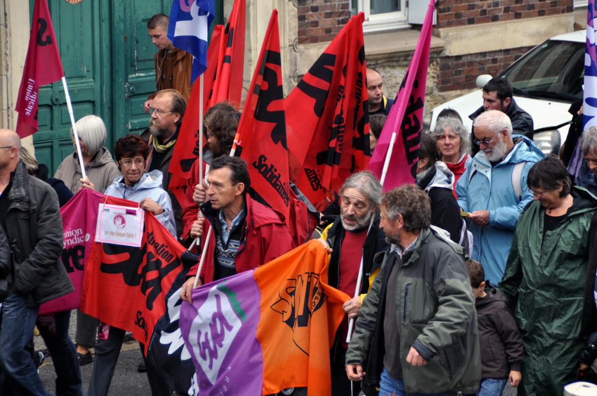 Tête du cortège Solidaires