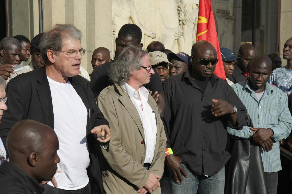 meeting avec Raymond Chauveau (CGT) et Jean-Pierre Dubois (LDH)