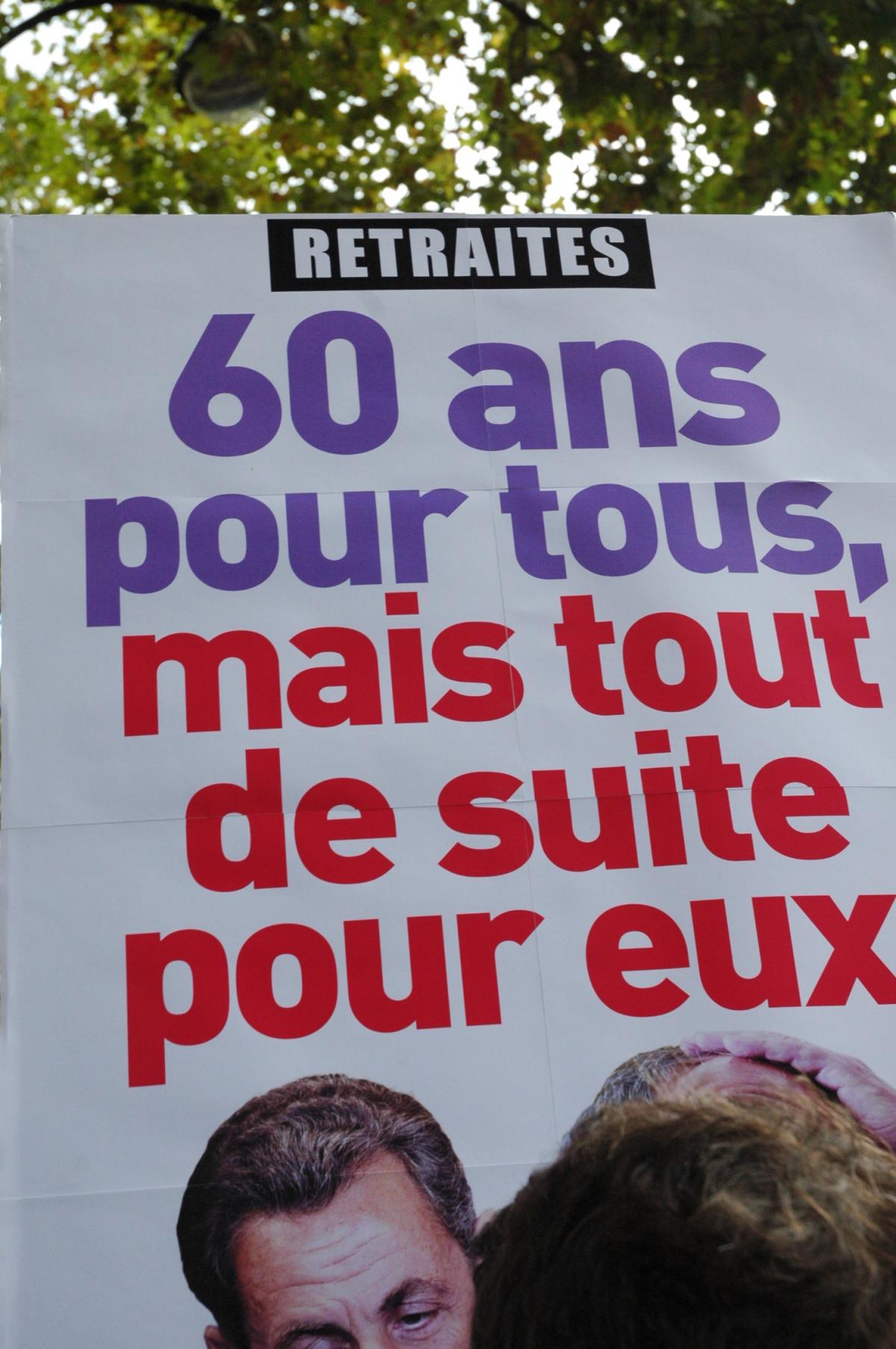 retraites, 60 ans pour tous, mais tout de suite pour eux.
