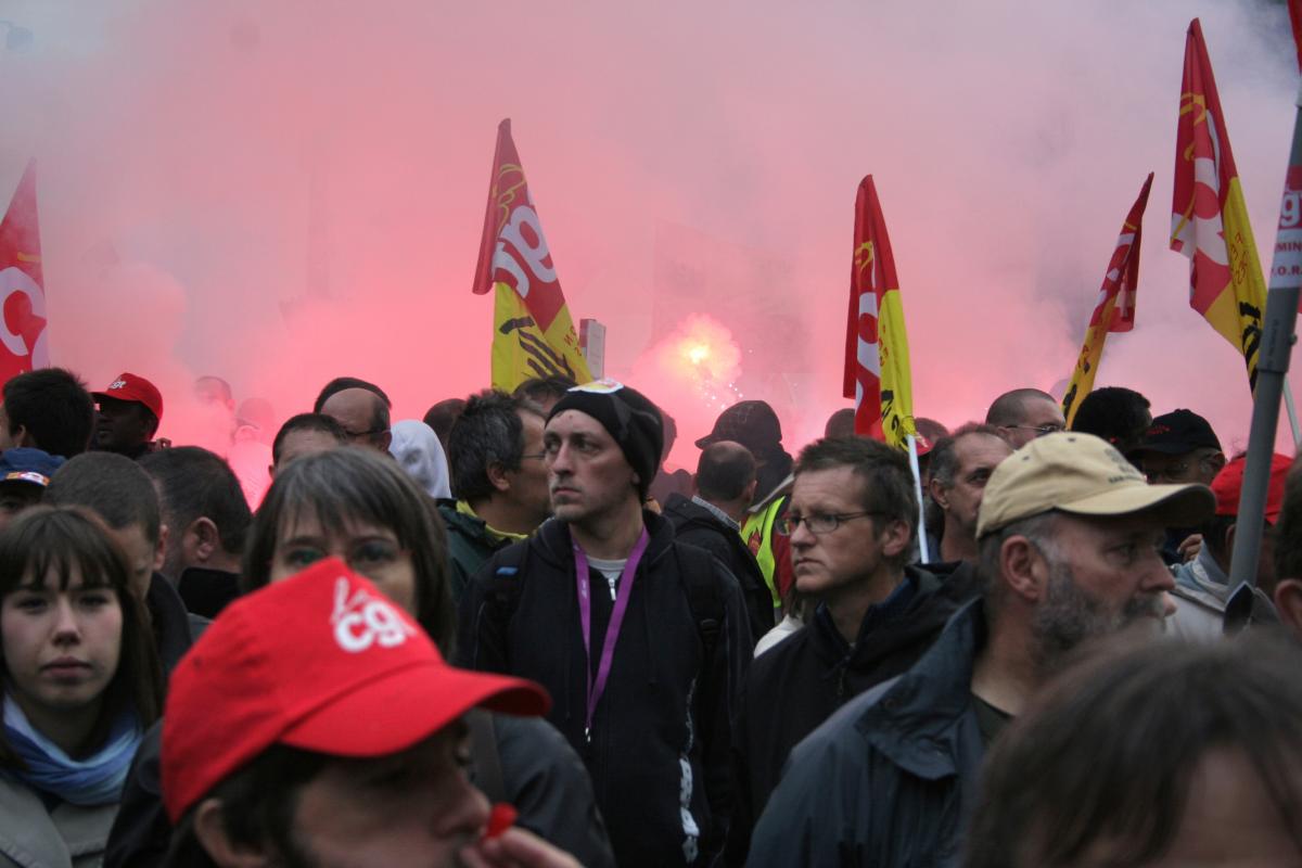 le cortège cheminots CGT