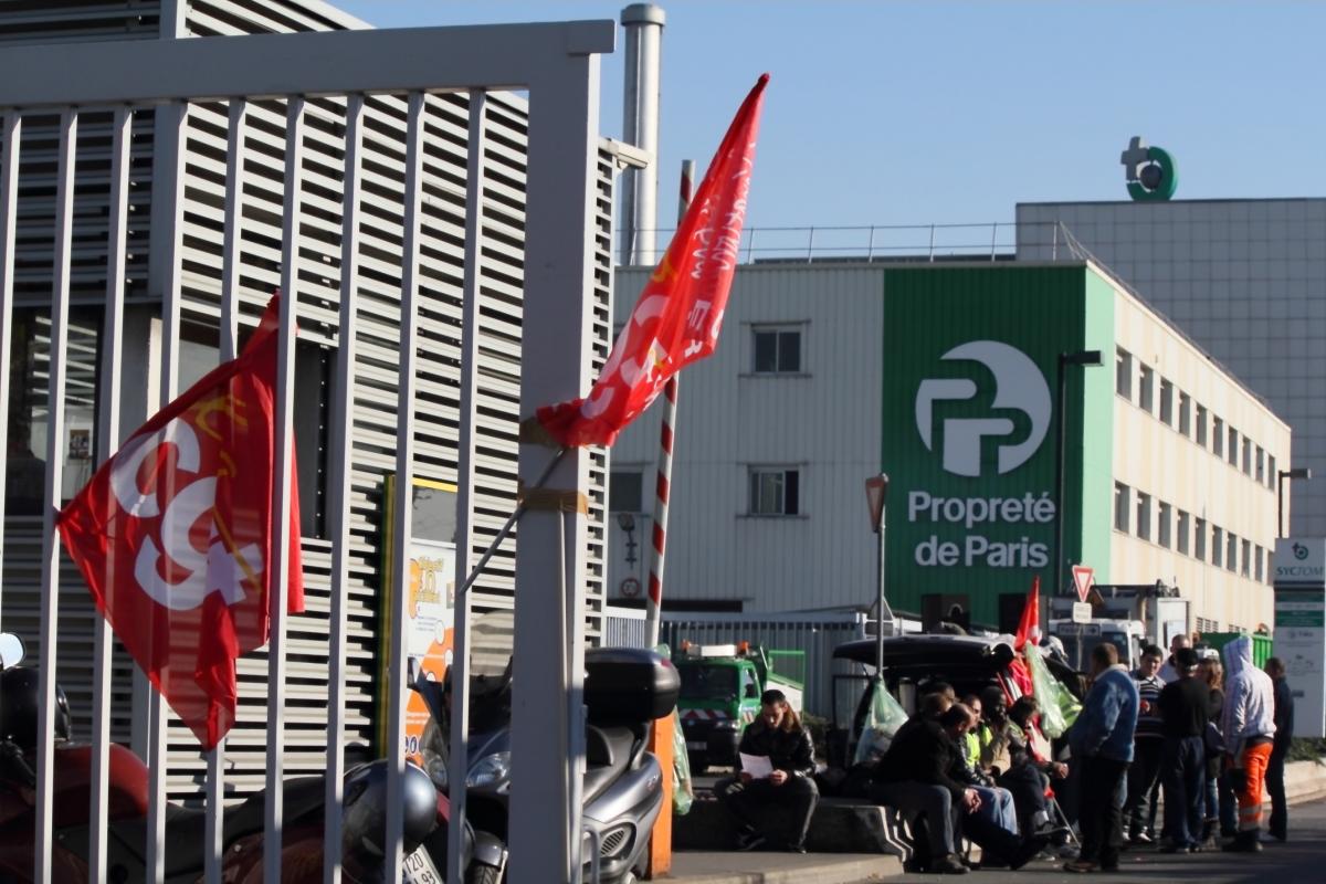 Piquet de grève usine TIRU Paris 13 eme