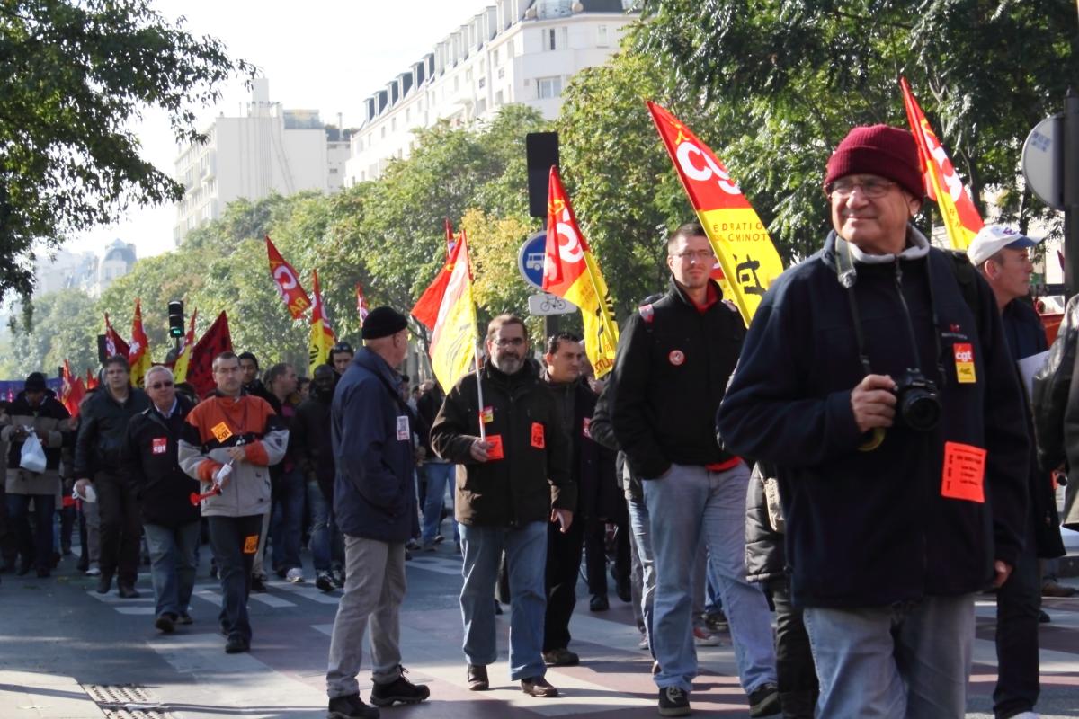 Cortège des cheminots de la gare d'Austerlitz