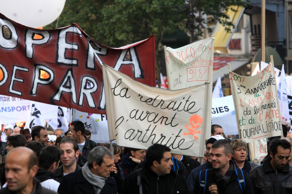 Banderole Opéra de Paris et La retraite avant l'arthrite