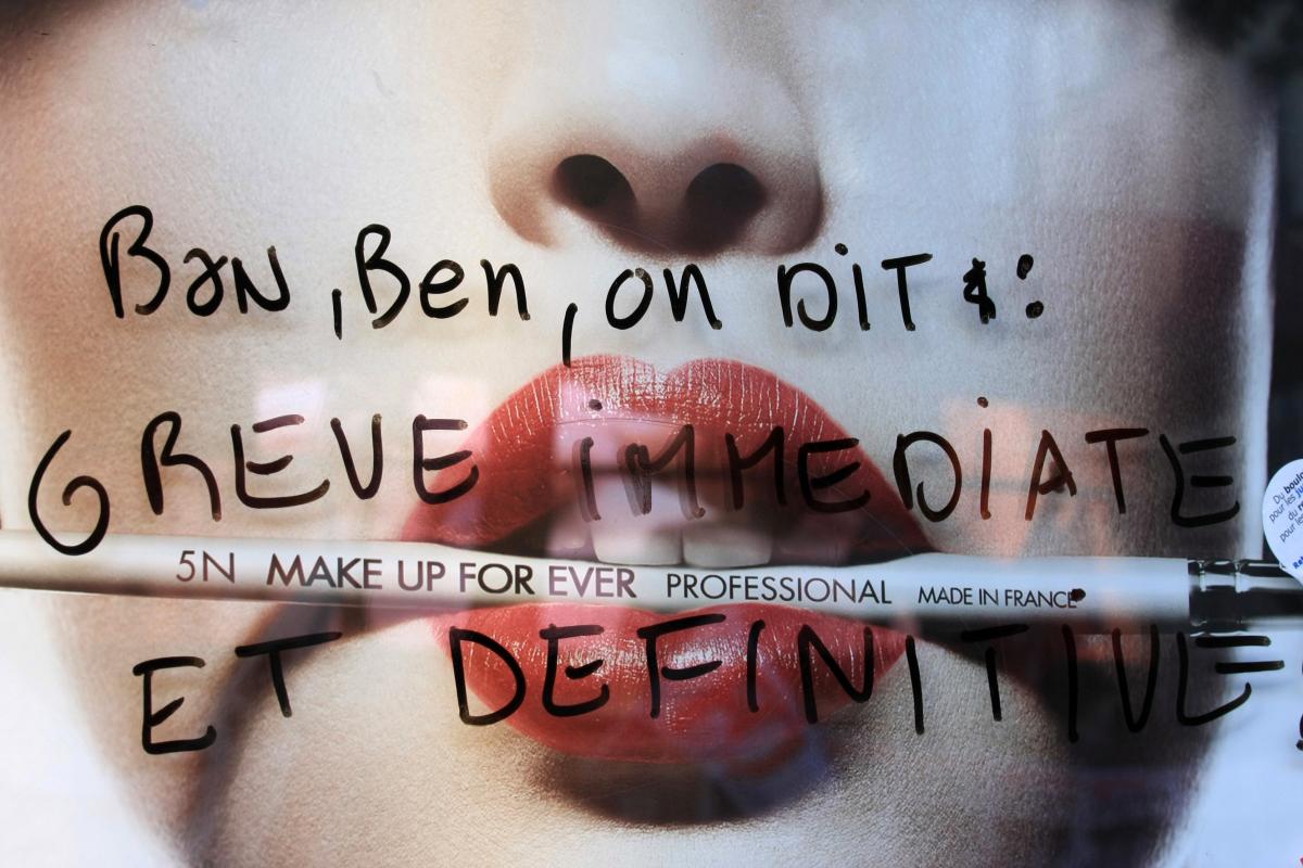 Pub détournée Bon ben: On dit: Grève immédiate et définitive