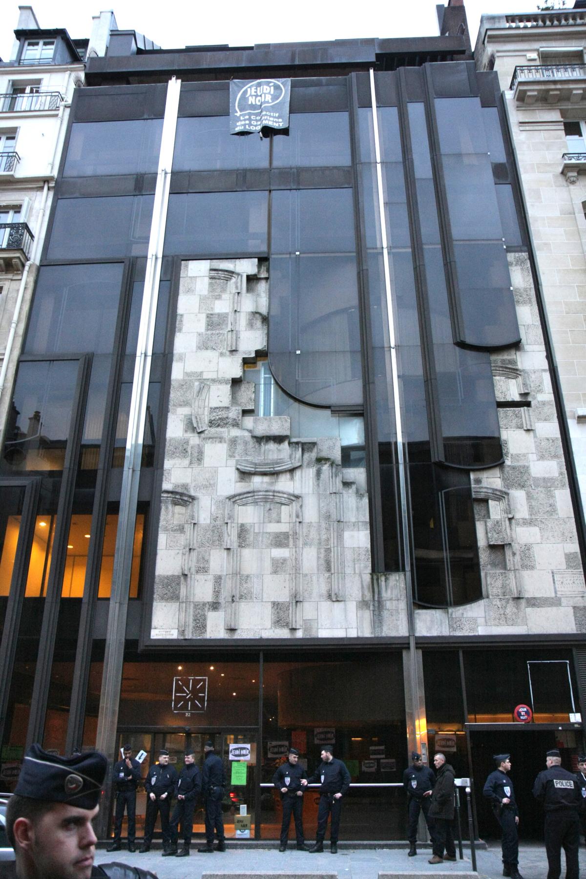 L'immeuble occupé par Jeudi Noir