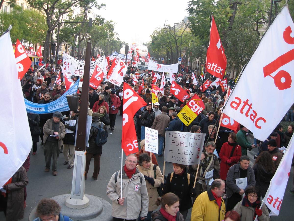 Manifestation en faveur des services publics