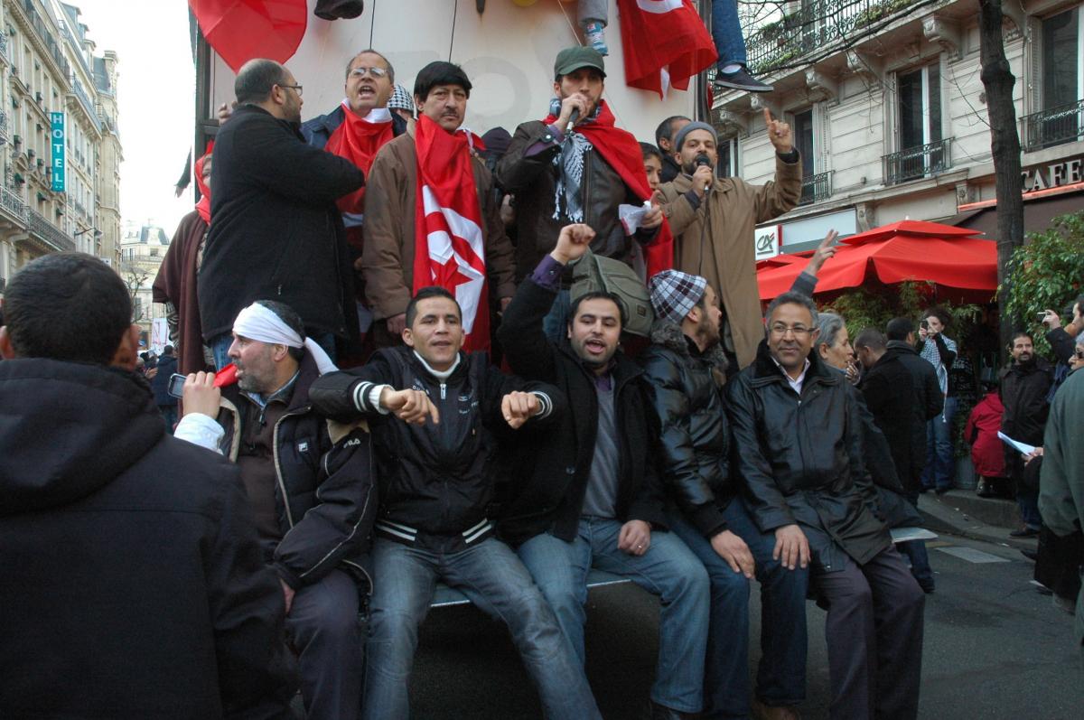 manifestants Tunisien à Paris