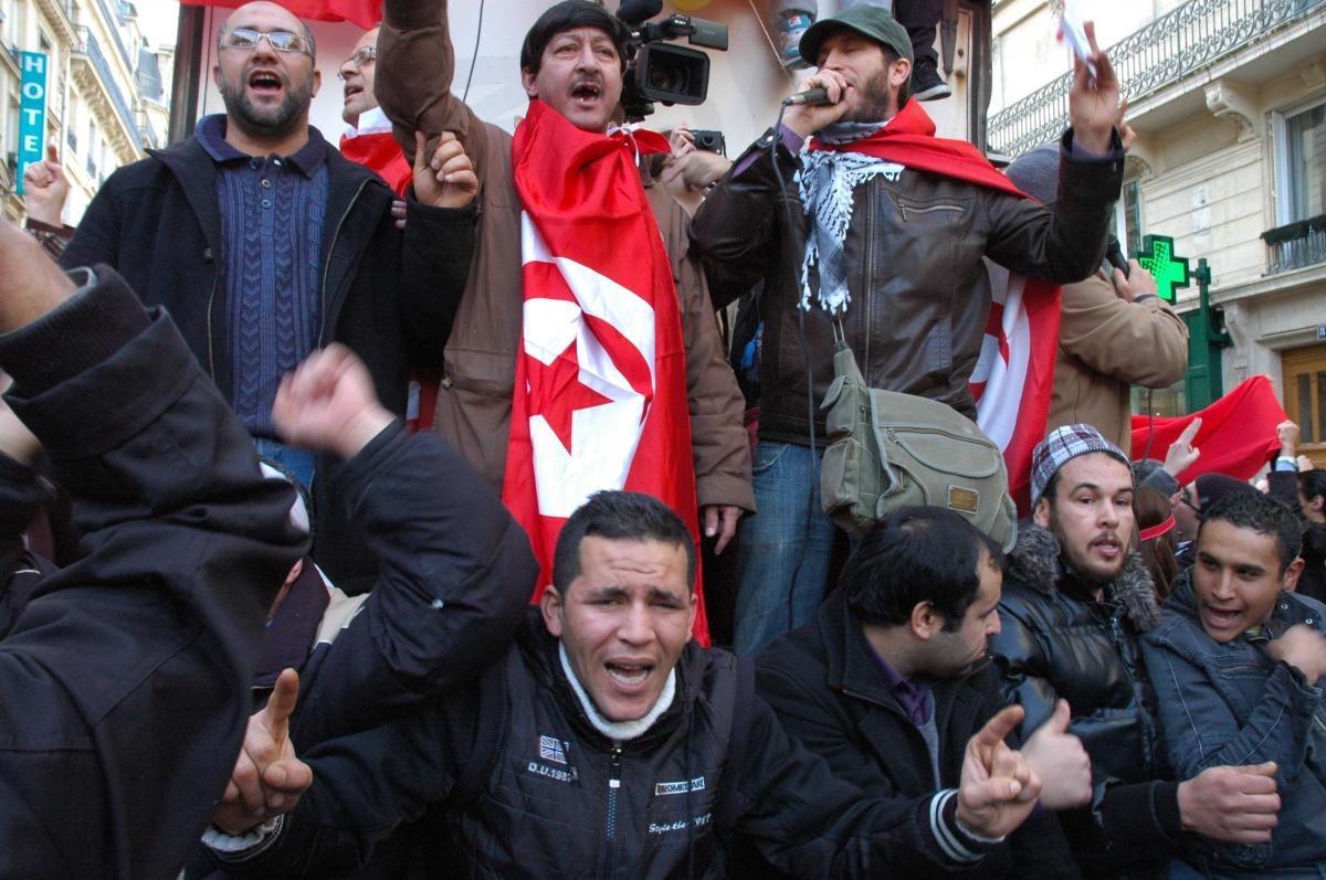 manifestants Tunisien à Paris