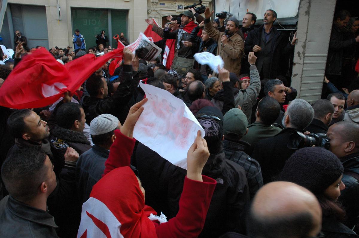 manifestants Tunisien à Paris