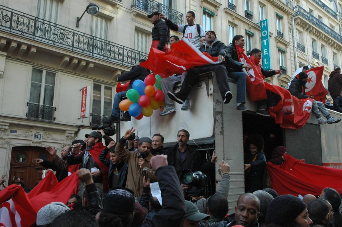 manifestants Tunisien à Paris