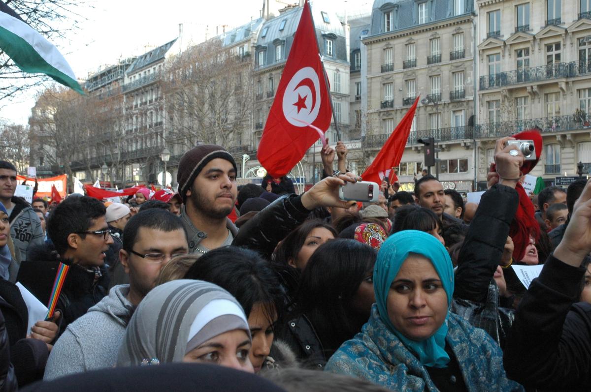 manifestants Tunisien à Paris