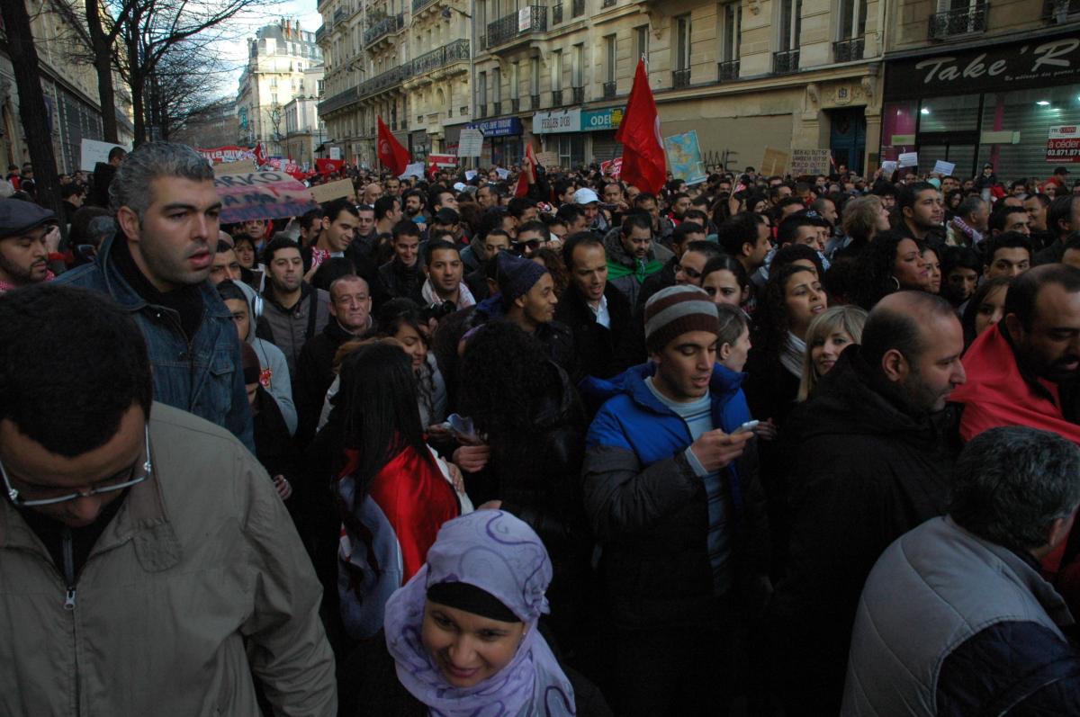 manifestants Tunisien à Paris
