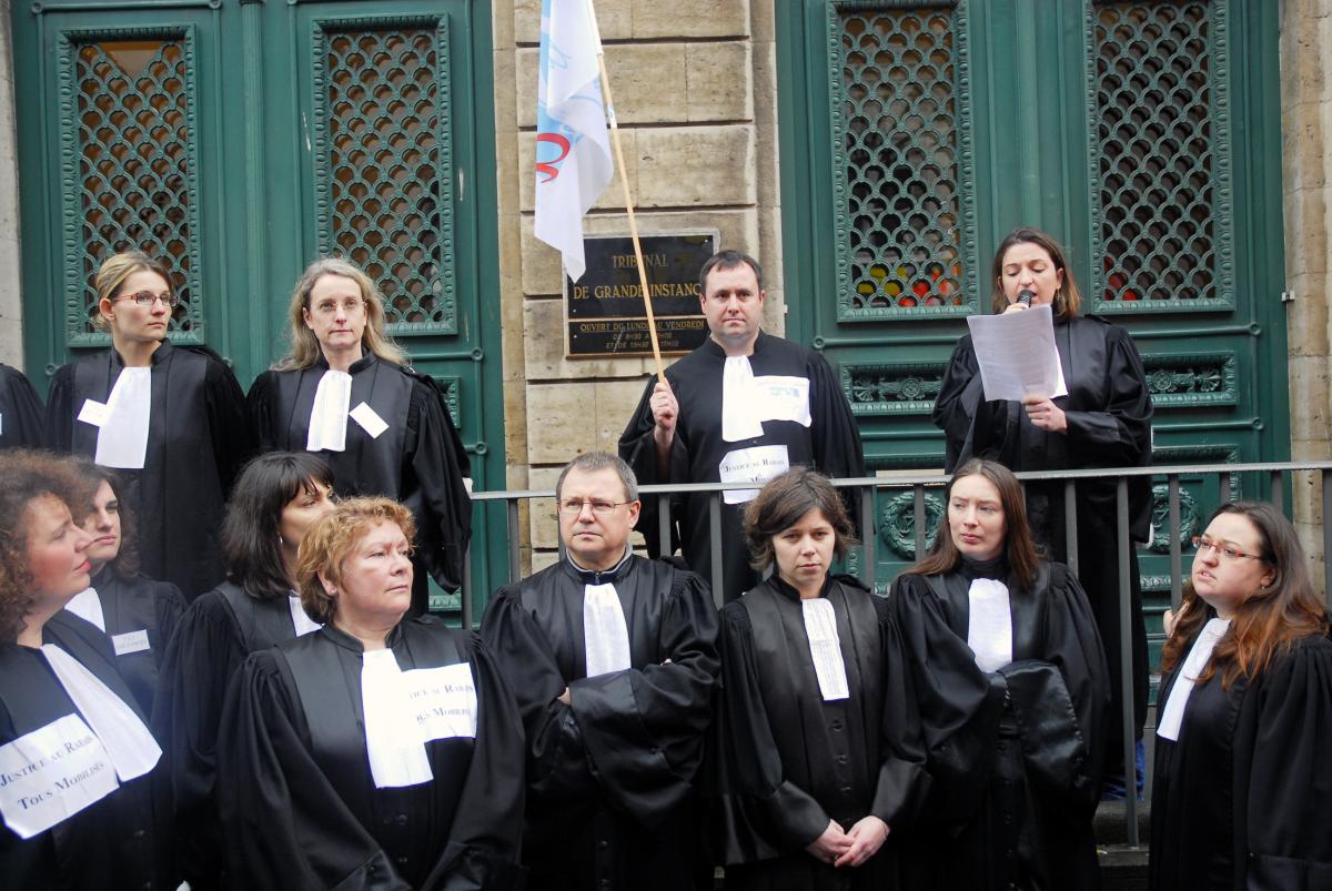 Rassemblement des personnels de la justice