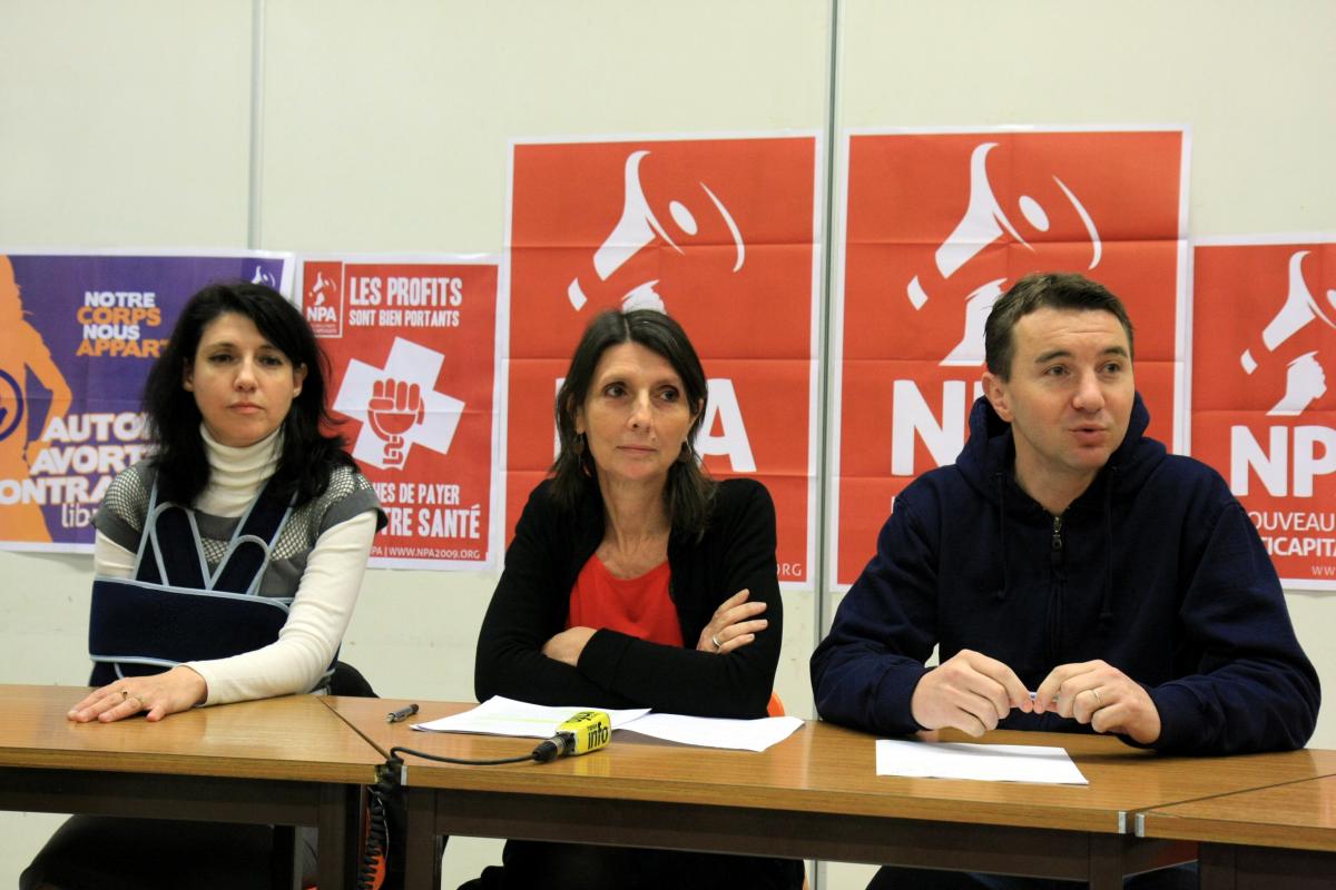 Myriam Martin, Christine Poupin et Olivier Besancenot