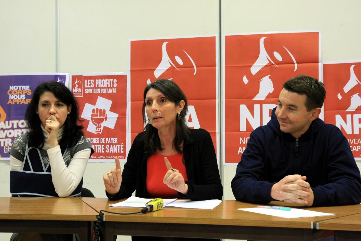 Myriam Martin, Christine Poupin et Olivier Besancenot